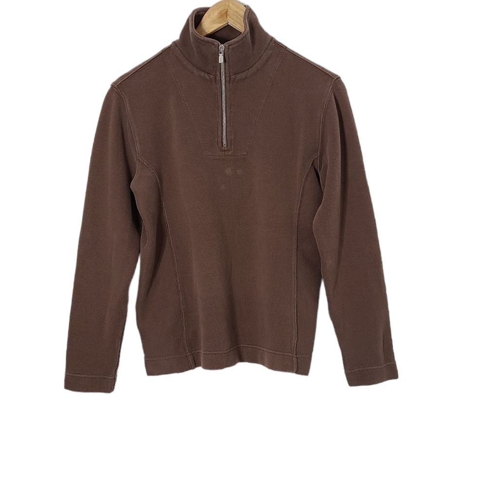 Tommy Bahama Brown Quarter-zip Pullover Mens Size XS